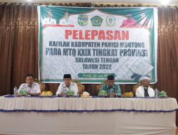 Lepas Kafilah Parigi Moutong Menuju MTQ ke-29 di Banggai, Ini Pesan Badrun Nggai