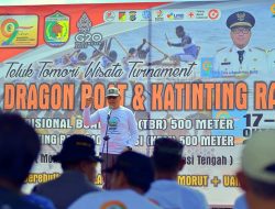 Dalam Rangka Meriahkan HUT Morut, Wabup Djira Buka Lomba Perahu Naga dan Katinting di Tanggul Kolonodale