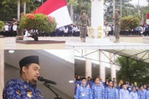 Perdana PJ.Bupati Richard Pimpin Upacara 17 Bulan Berjalan