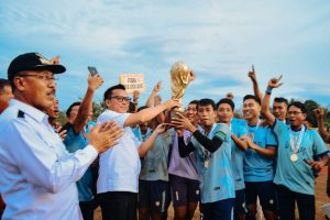 Kecamatan Mori Atas juara sepak bola Bupati Cup 2023, voly putra direbut Petasia