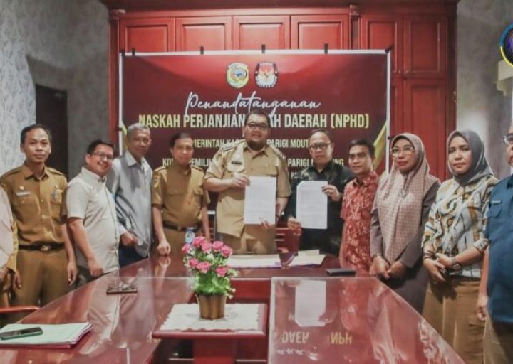 Penandatanganan Naskah Perjanjian Hibah Daerah untuk Mendukung Pilkada 2024 di Parigi Moutong