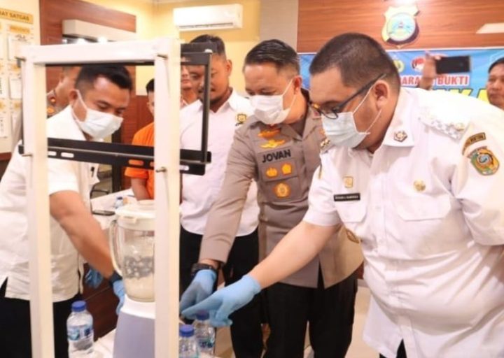 Kapolres Parigi Moutong Melakukan Pemusnahan Barang Bukti Narkotika