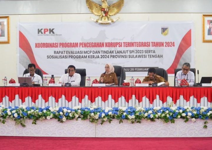 Pemprov Sulteng Gelar Evaluasi MCP dan SPI