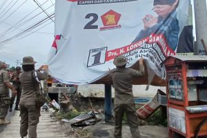 Jelang Masa Tenang Pemilu, Alat Peraga Kampanye Ditertibkan