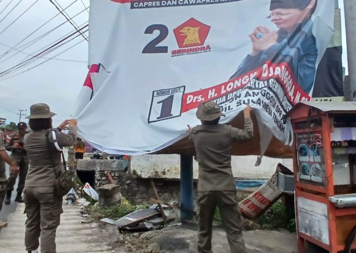 Jelang Masa Tenang Pemilu, Alat Peraga Kampanye Ditertibkan