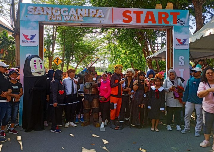 Semarak, Ribuan Warga Palu Ikuti Sangganipa Fun Walk 2024