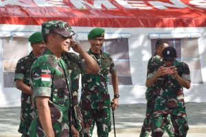 Kunker Pangdam XIII/Merdeka Tinjau Pusltada Atlet PON Yonif 711 Sulteng.