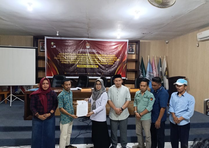 KPU Parigi Moutong Nilai Paslon OSM – Alina Penuhi Syarat: Bisa Lanjut Tahapan Berikut