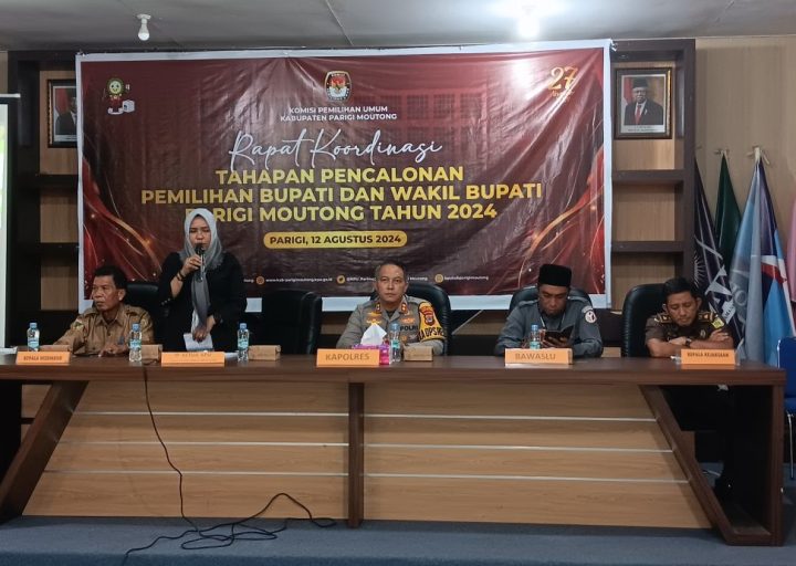 Langsungkan Rakor Tahapan Pencalonan Bupati dan Wakil Bupati, Ketua KPU Parigi Moutong, Ariyana: Siapkan Persyaratan yang Dibutuhkan