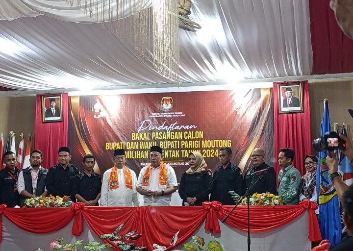 Pendaftaran Pasangan Calon Nizar-Ardi di KPU Parigi Moutong Berlangsung Khidmat