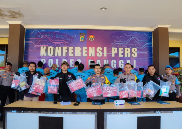 Polres Banggai Gelar Konferensi Pers Pengungkapan Kasus Narkoba, 18 Orang Ditangkap