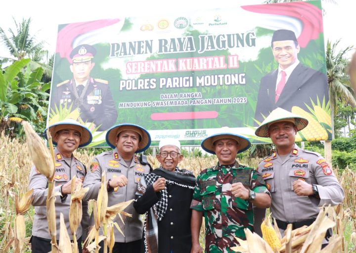 Polres Parigi Moutong Panen Raya Jagung, Dukung Swasembada Pangan