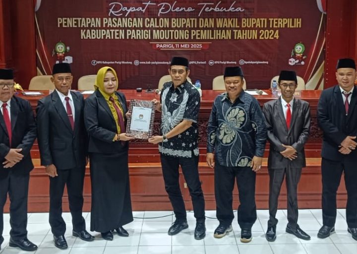Usai PSU, Erwin–Sahid Ditetapkan sebagai Bupati-Wabup Parigi Moutong