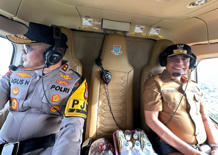 Kapolda dan Gubernur Sulteng Pantau PSU Banggai, Tiba dengan Helikopter