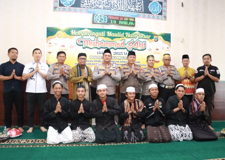 Polres Parimo Gelar Maulid Nabi, Jadikan Akhlak Rasulullah Teladan Polri Presisi
