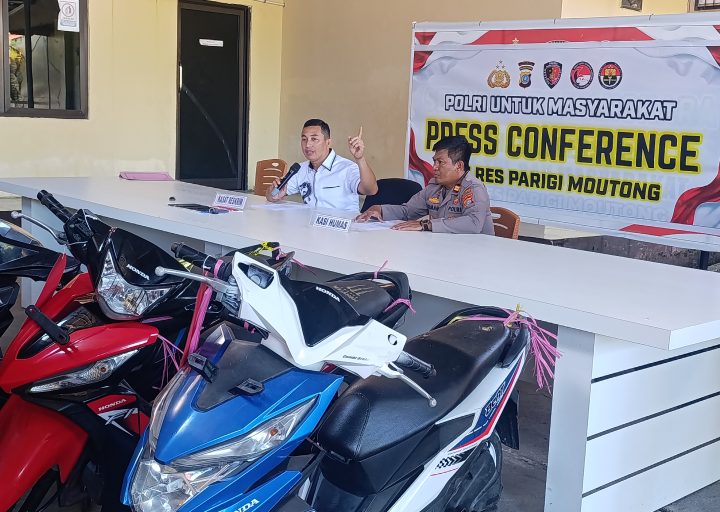 Polres Parimo Ungkap Kasus Pencurian di SPBU Toboli, Pelaku Gasak Motor dan Hp