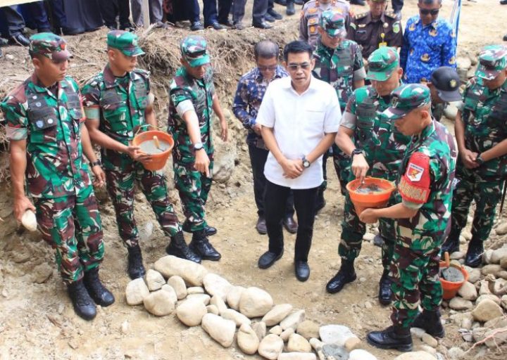 Sinergi Pemda dan TNI, Pembangunan Jembatan Garuda Resmi Dimulai