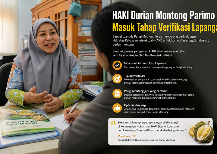 HAKI Durian Montong Parimo Masuk Tahap Verifikasi Lapangan